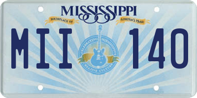 MS license plate MII140