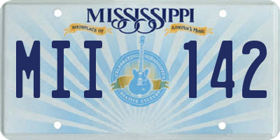 MS license plate MII142