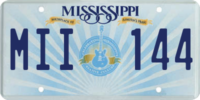 MS license plate MII144