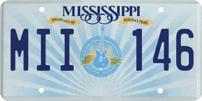 MS license plate MII146