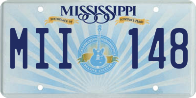 MS license plate MII148