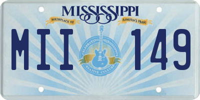 MS license plate MII149