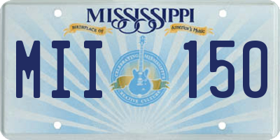 MS license plate MII150