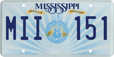 MS license plate MII151