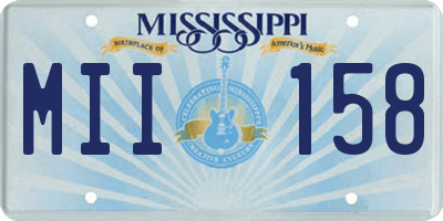 MS license plate MII158