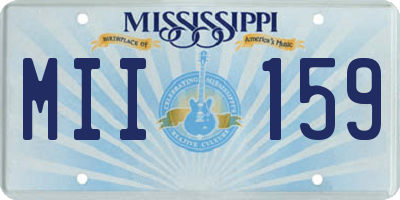 MS license plate MII159