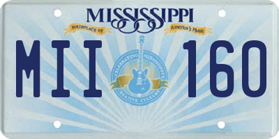 MS license plate MII160