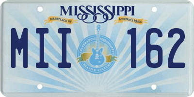 MS license plate MII162