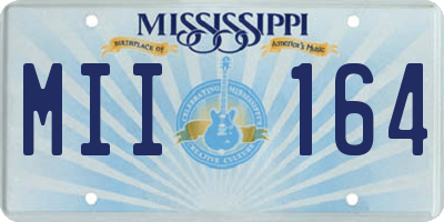 MS license plate MII164