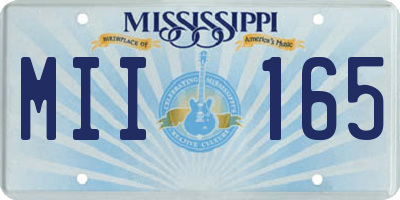MS license plate MII165