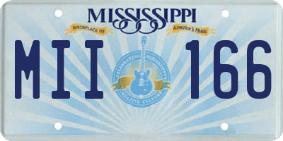 MS license plate MII166