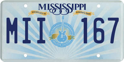 MS license plate MII167