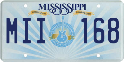 MS license plate MII168