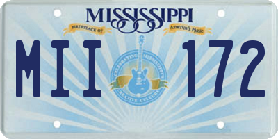 MS license plate MII172