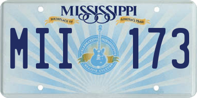 MS license plate MII173