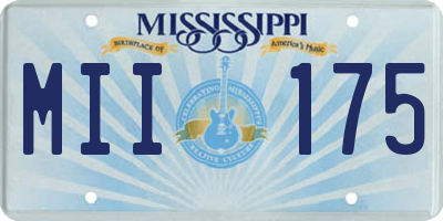 MS license plate MII175