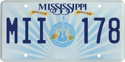 MS license plate MII178
