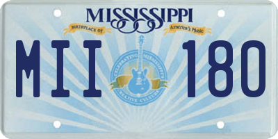 MS license plate MII180