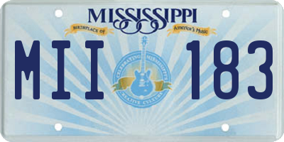 MS license plate MII183