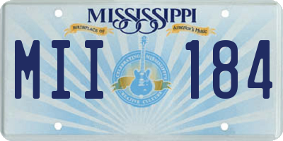 MS license plate MII184