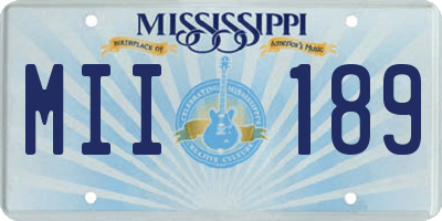 MS license plate MII189