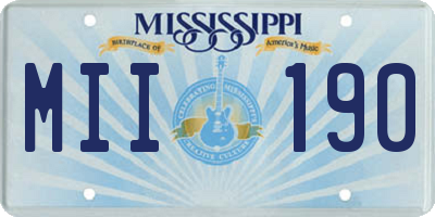 MS license plate MII190