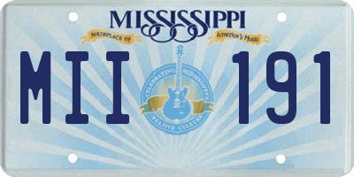 MS license plate MII191