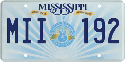 MS license plate MII192