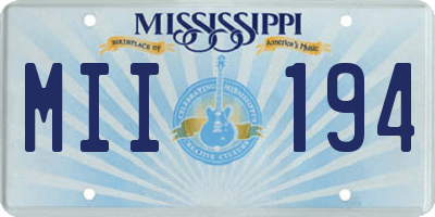MS license plate MII194