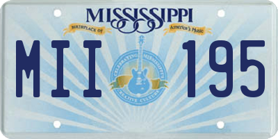 MS license plate MII195