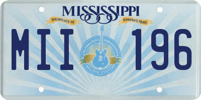 MS license plate MII196