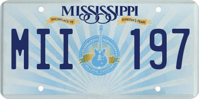 MS license plate MII197