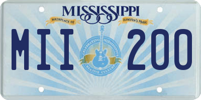 MS license plate MII200