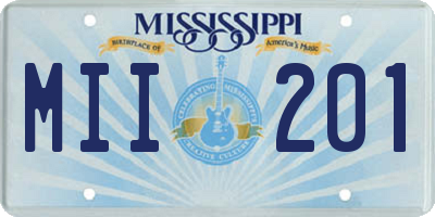 MS license plate MII201