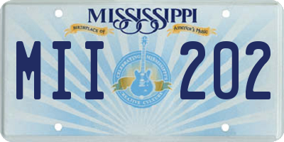 MS license plate MII202