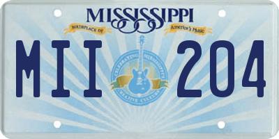 MS license plate MII204