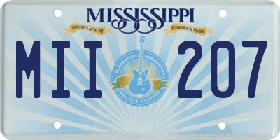 MS license plate MII207
