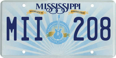 MS license plate MII208