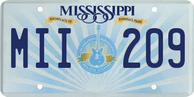 MS license plate MII209