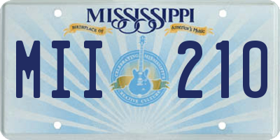 MS license plate MII210