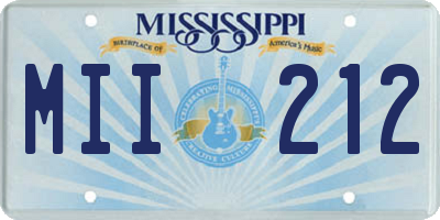 MS license plate MII212