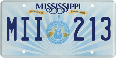 MS license plate MII213