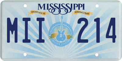MS license plate MII214