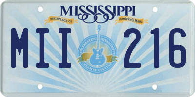 MS license plate MII216