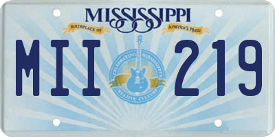 MS license plate MII219