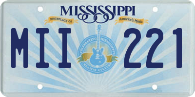 MS license plate MII221