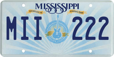 MS license plate MII222