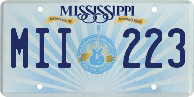 MS license plate MII223