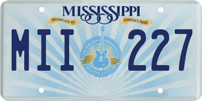 MS license plate MII227
