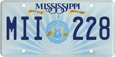 MS license plate MII228